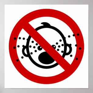 Affiche Pas de bébés qui pleurent ⚠ Panneau de l'aéroport 