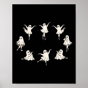 Affiche Pas De Boo-rée Funny Ballet Éffrayant Fantômes Dan