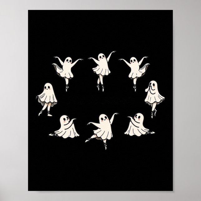 Affiche Pas De Boo-rée Funny Ballet Éffrayant Fantômes Dan (Devant)