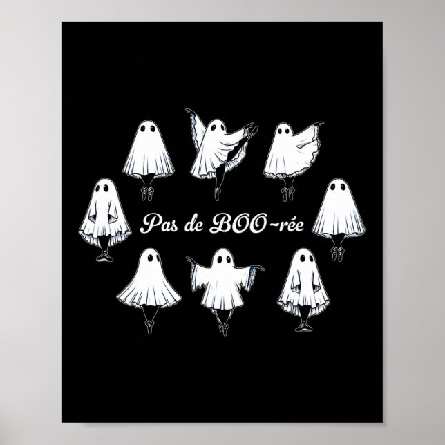 Affiche Pas De Boo-rée Funny Ballet Ghosts Danse Halloween (Devant)
