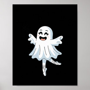 Affiche Pas De Boo-rée Funny Ballet Ghosts Danse Halloween