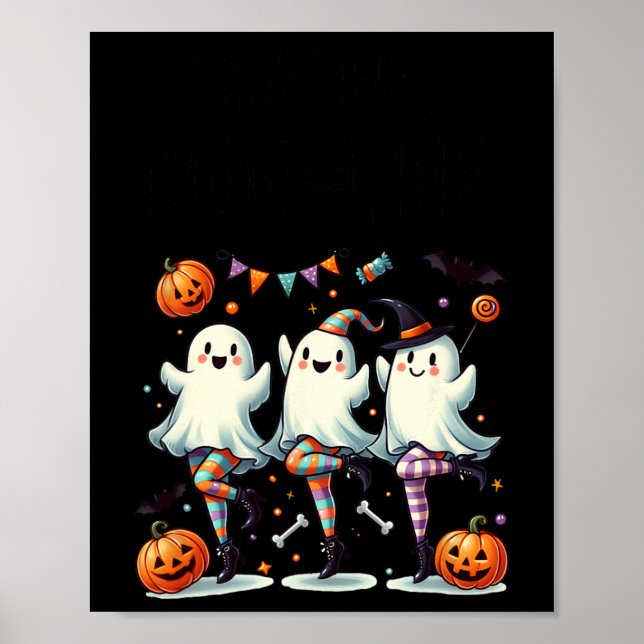 Affiche Pas De Boo-rée Funny Ballet Ghosts Danse Halloween (Devant)