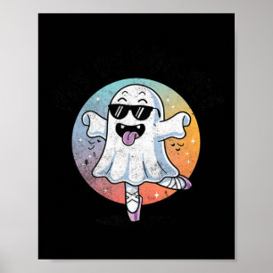 Affiche Pas De Boo Ree Funny Ghost Danse Ballet Halloween