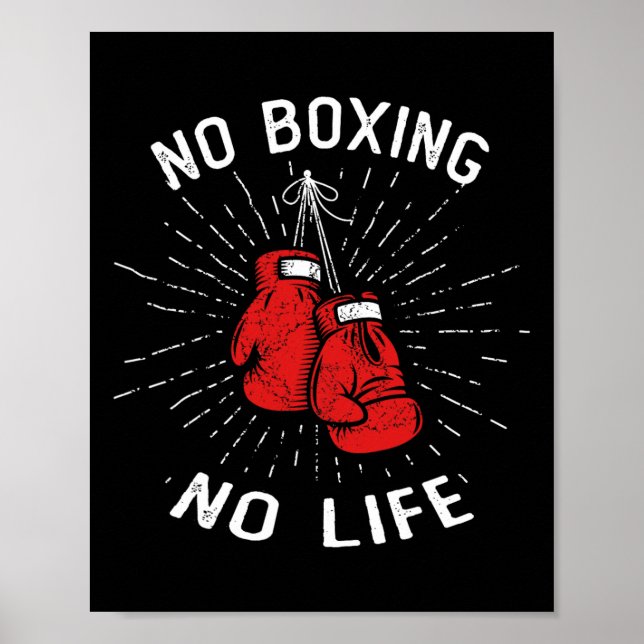 Affiche Pas de boxe Pas de Life Punch Gants de boxe Arts m (Devant)