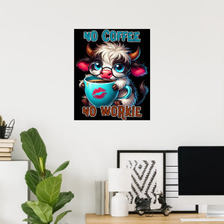 Affiche Pas de café, pas de travail