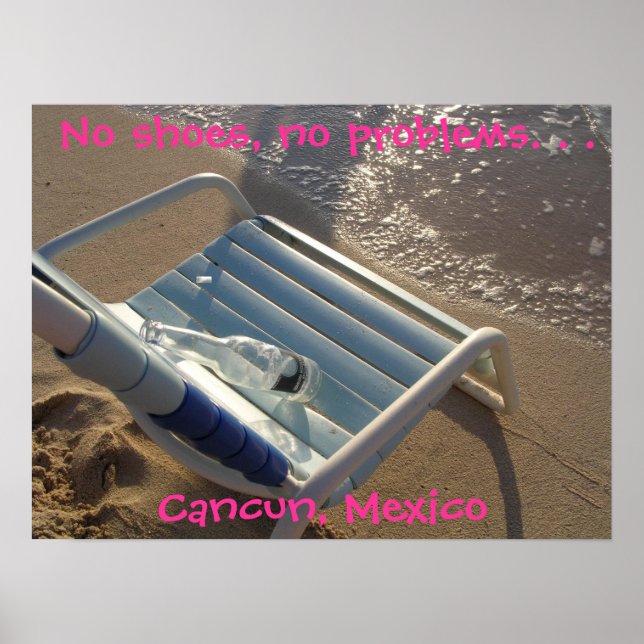 Affiche Pas de chaussures, pas de problèmes. . ... (Devant)