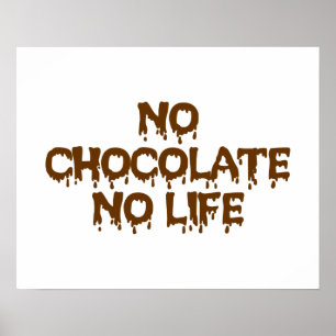 AFFICHE PAS DE CHOCOLAT PAS DE VIE