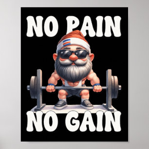 Affiche Pas de douleur, pas de gain, amour de gnome de fit
