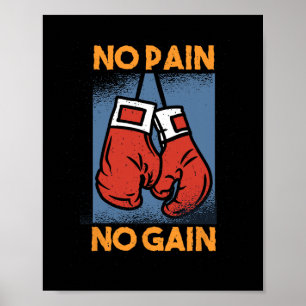 Affiche Pas de douleur, pas de gain Motivation de pré-entr