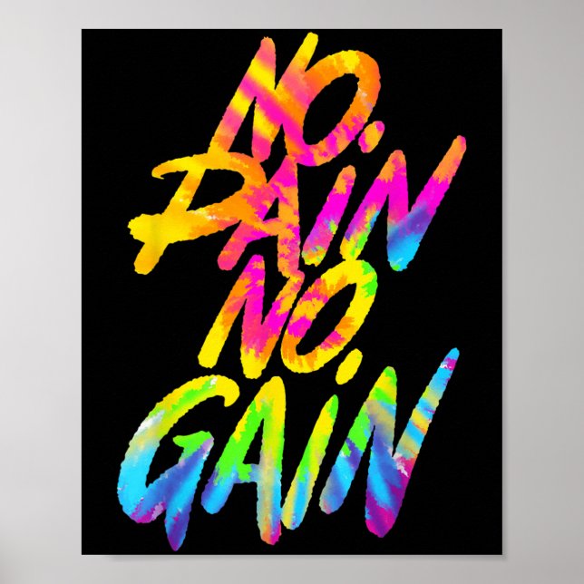 Affiche Pas de douleur, pas de gain Motivation Gym Humour  (Devant)