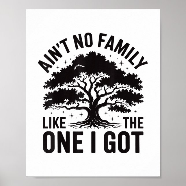 Affiche Pas De Famille Comme Celle Que J'Ai Obtenu Mignonn (Devant)