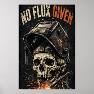 Affiche Pas de Flux Donné — Crâne de Soudeur Étincelles