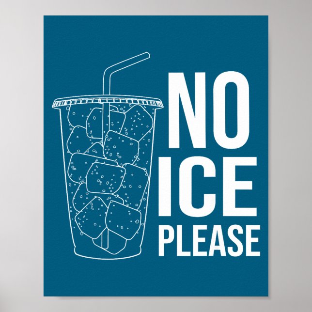 Affiche Pas de glace s'il vous plaît  (Devant)