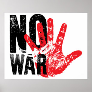 Affiche PAS DE GUERRE ! design radical pour des temps radi