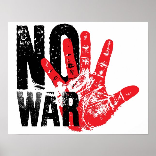 Affiche PAS DE GUERRE ! design radical pour des temps radi (Devant)