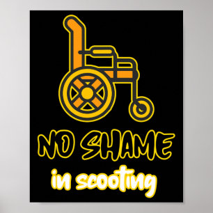Affiche pas de honte en scooter personne avec handicap fau