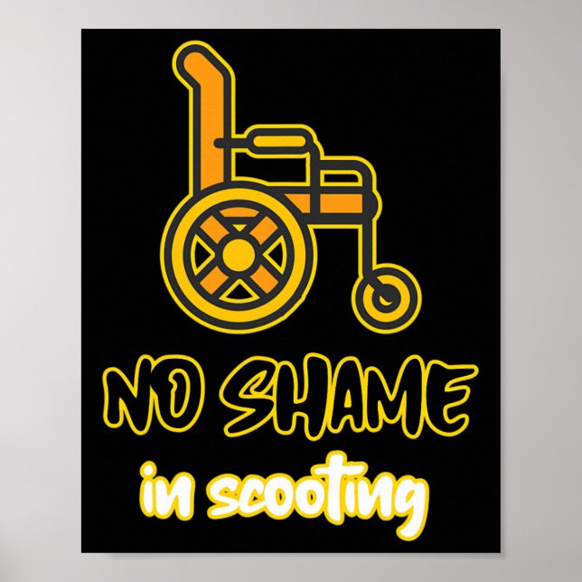 Affiche pas de honte en scooter personne avec handicap fau (Devant)