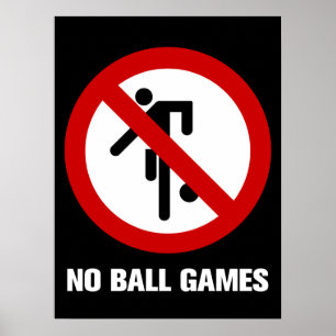 Affiche Pas de jeux de balle ⚠ Panneau du parc thaï ⚠