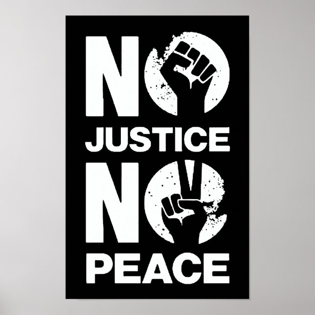 Affiche Pas de justice, pas de paix (Devant)