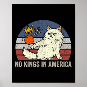 Affiche Pas De Kings En Amérique Chat Noir Politique Anti