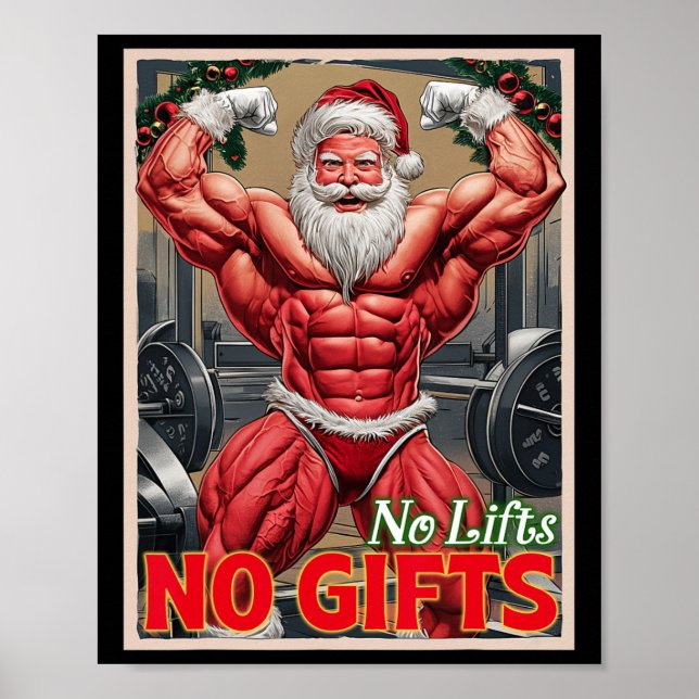 Affiche Pas de levées pas de cadeaux Drôle de prise de mus (Devant)