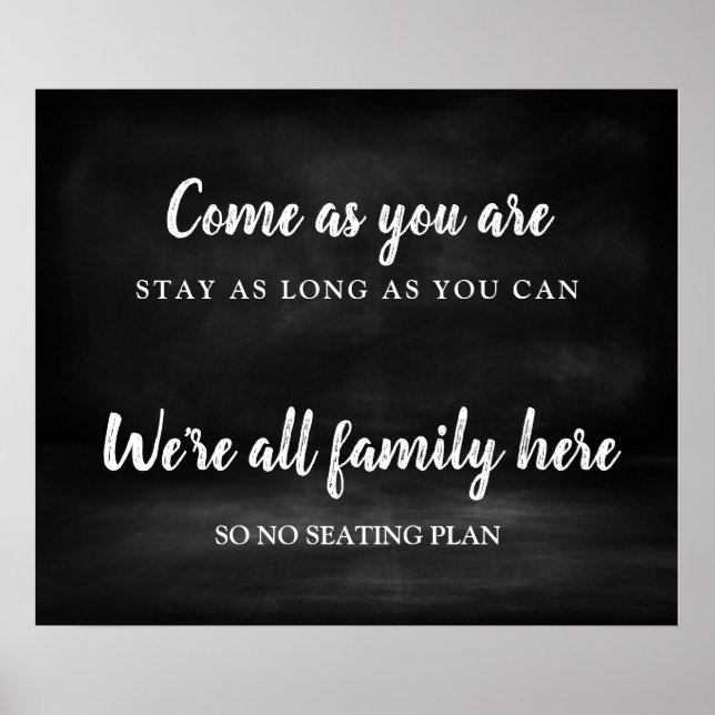 Affiche Pas de panneau Mariage de plan d'assise (Devant)