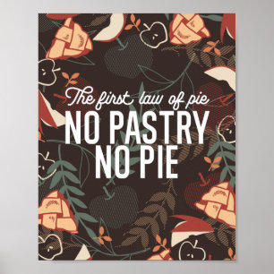 Affiche Pas de pâtisserie Pas de devis à tarte