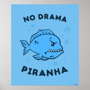 Affiche Pas de Piranha dramatique