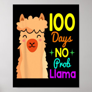 Affiche Pas de problème 100 jours d'école Mignon 100ème jo