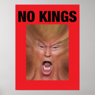 Affiche PAS DE ROI Déverser Trump
