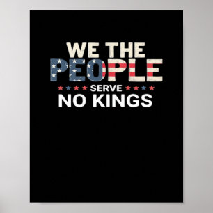 Affiche Pas de roi Patriotique Liberté Pas de rois en Amér