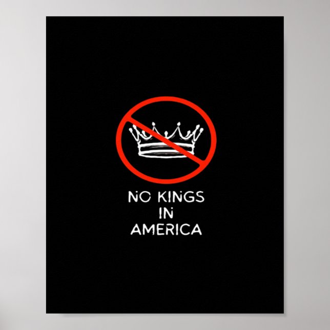 Affiche Pas de rois aux États-Unis d'Amérique Disent pas d (Devant)