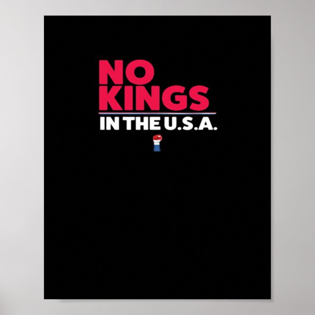 Affiche Pas de rois aux États-Unis Graphique tendance (Devant)