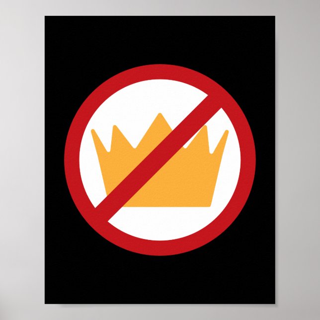 Affiche PAS DE ROIS ! Black (Devant)