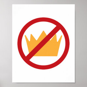 AFFICHE PAS DE ROIS ! BLANCHE