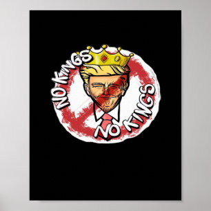 Affiche Pas de rois en Amérique Anti Donald Pas de rois Jo