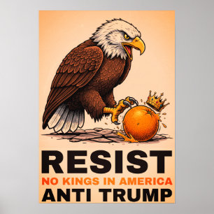 Affiche Pas de rois en Amérique anti-Trump