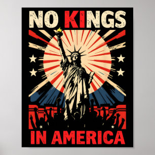 Affiche Pas de rois en Amérique Anti Trump 3