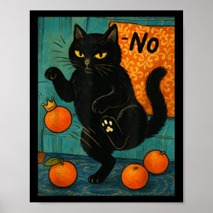 Affiche Pas de rois en Amérique Chat noir politique anti-T