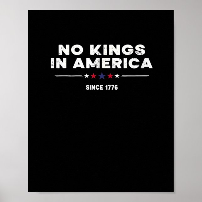 Affiche Pas de rois en Amérique Chien Classique Graphique  (Devant)