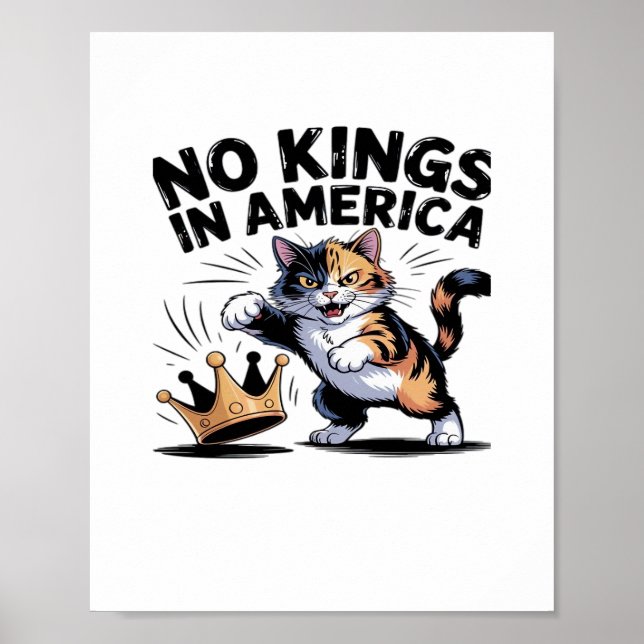 Affiche Pas de rois en Amérique Classique Simple Propre (Devant)