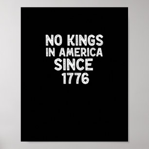 Affiche Pas de rois en Amérique depuis 1776 Démocrates Pat