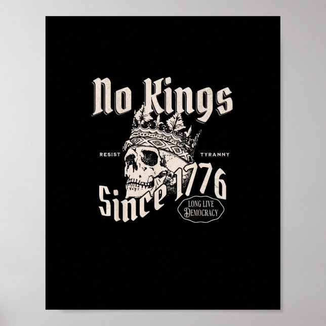 Affiche Pas de rois en Amérique depuis 1776 Esprit de libe (Devant)