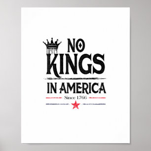 Affiche Pas de rois en Amérique depuis 1776 Graphique vint