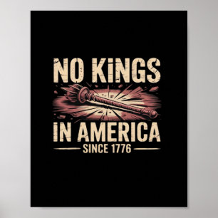 Affiche Pas de rois en Amérique depuis 1776 King gratuit C