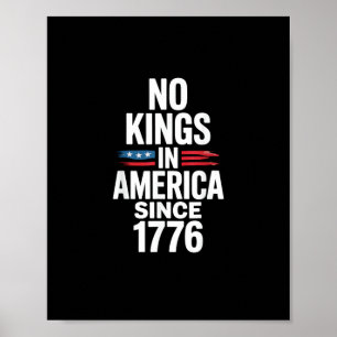 Affiche Pas de rois en Amérique depuis 1776 Minimal Clean