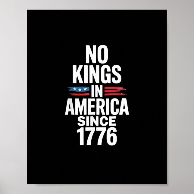 Affiche Pas de rois en Amérique depuis 1776 Minimal Clean (Devant)