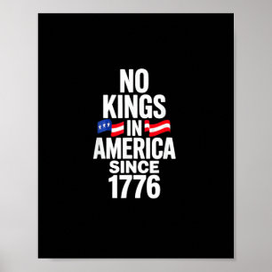 Affiche Pas de rois en Amérique depuis 1776 Simple Classiq