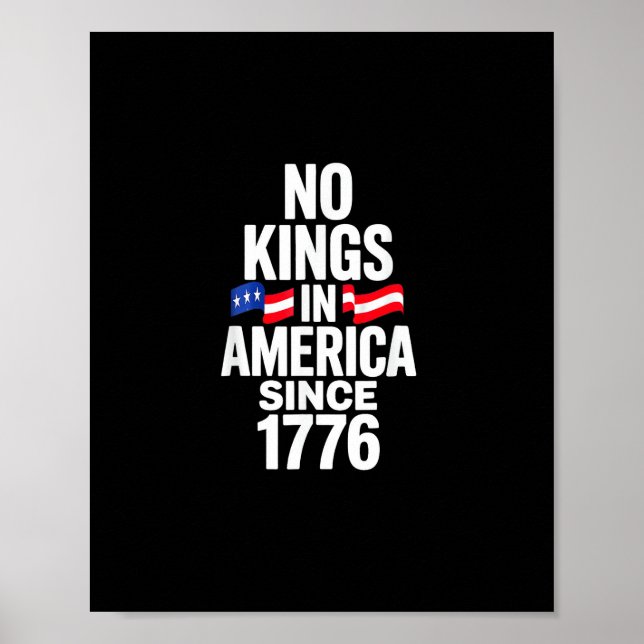 Affiche Pas de rois en Amérique depuis 1776 Simple Classiq (Devant)
