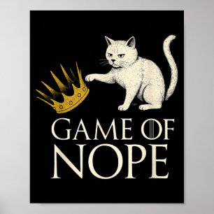 Affiche Pas de rois en Amérique drôle de chat noir donnant